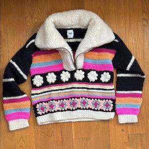Tach Multicolor Striped quarter zip Sweater